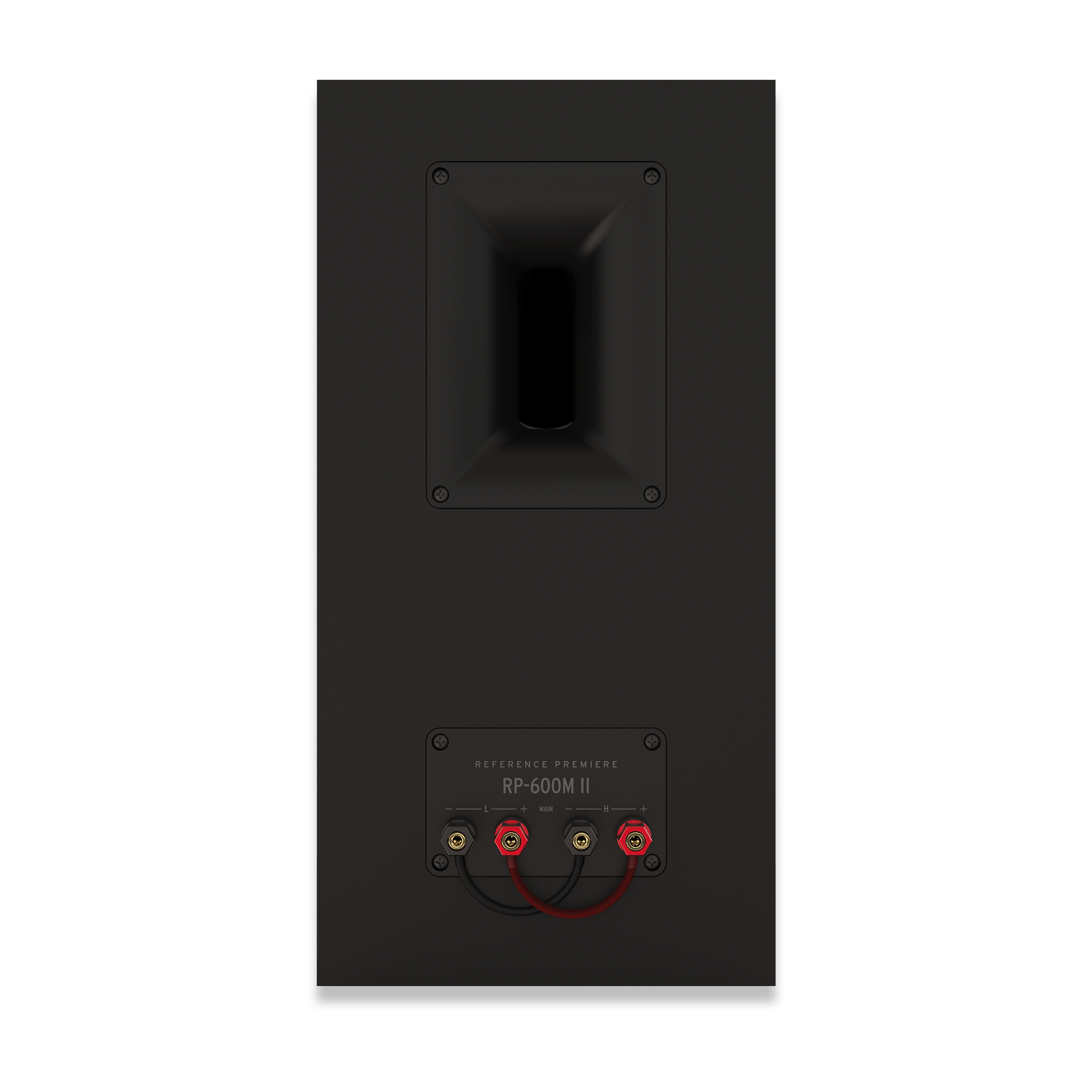 RP 600 M II Carousel 9- back of an all black speaker